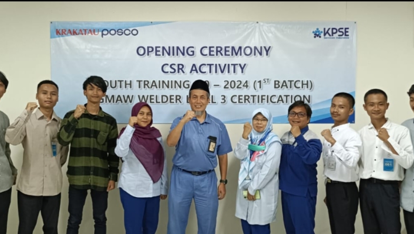 Peserta Program CSR Youth Training 4.0 PT Krakatau Posco (Foto:Dok, Krakatau Posco) 