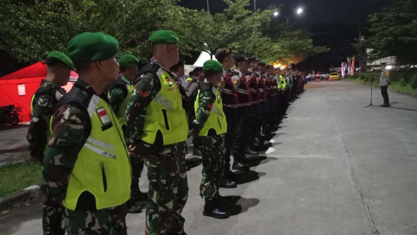 Apel Siaga Kodim 0602 Serang dan Polres Serang Malam Idul Fitri 1446 H. (Foto: Istimewa)