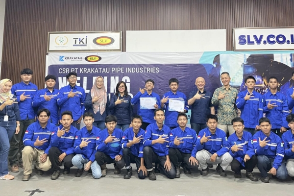 Cetak Welder Muda Berkualitas,  Krakatau Pipe Gelar Pelatihan Pengelasan Bersertifikat