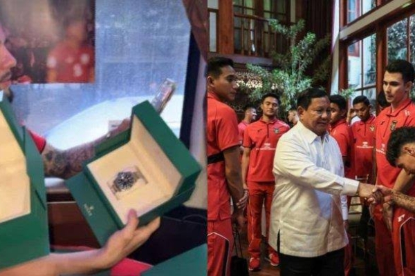 Bawa Pulang Jam Tangan Rolex, Prabowo Minta Timnas Indonesia Dapat Poin Lawan Jepang
