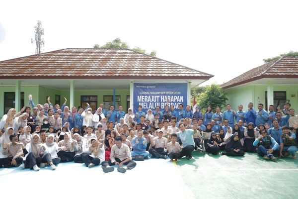 Bersama Anak Disabilitas di SKH Negeri 1 Kota Cilegon, Krakatau Posco Gelar Global Volunteer Week