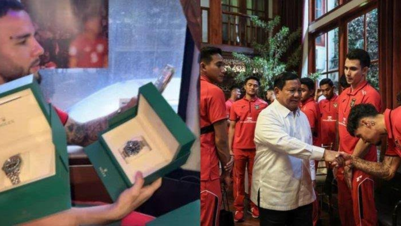 Jam tangan pemberian Presiden Prabowo. (Foto: Tribunnews) 