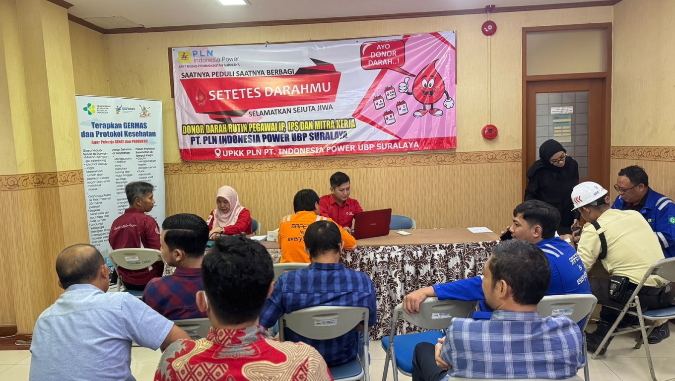 Suasana donor darah yang dilaksanakan PT PLN Indonesia Power UBP Suralaya. (Foto: Istimewa)