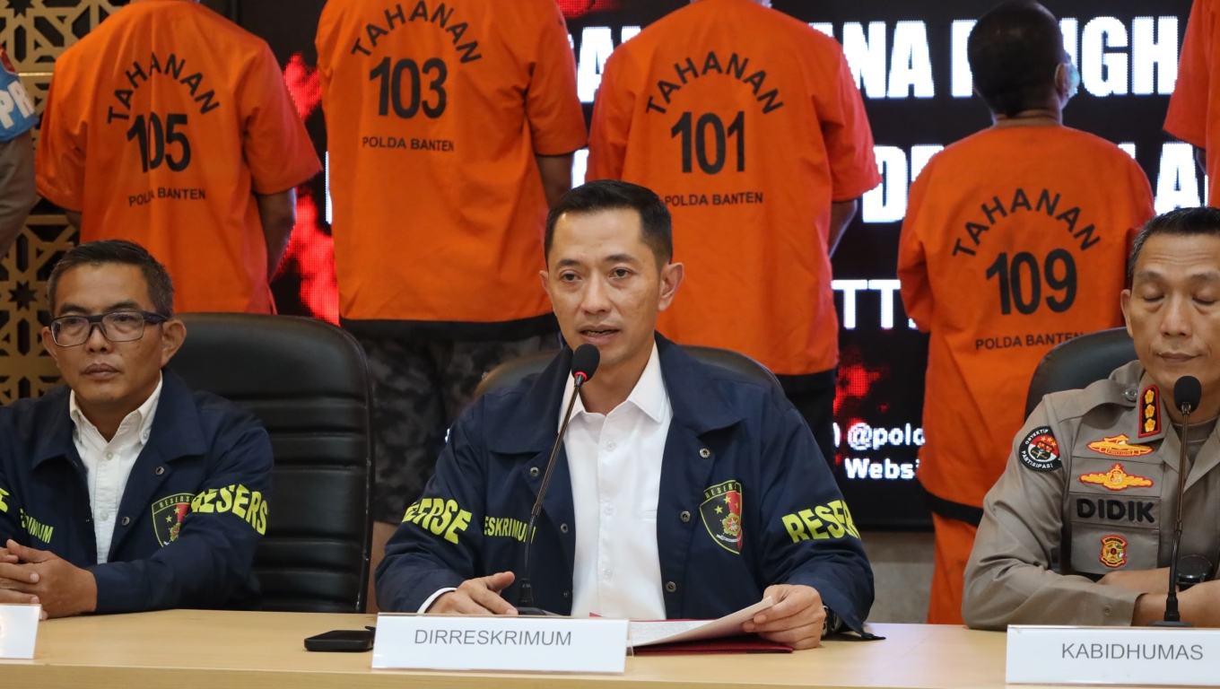 Press Conference Ditreskrimum Polda Banten. (Foto: Arie/BabeBanten.com)
