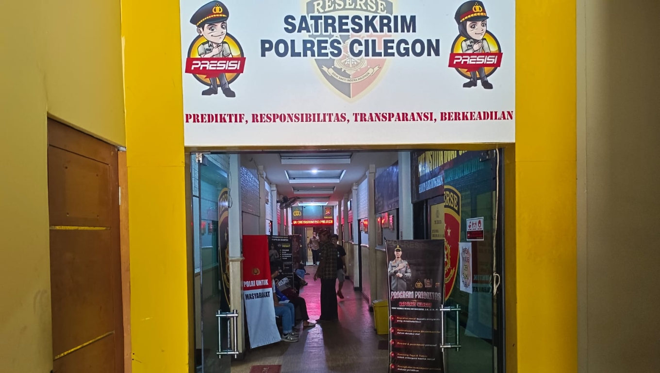 Suasana di Satreskrim Polres Cilegon. (Foto: Arie/Babebanten.com)
