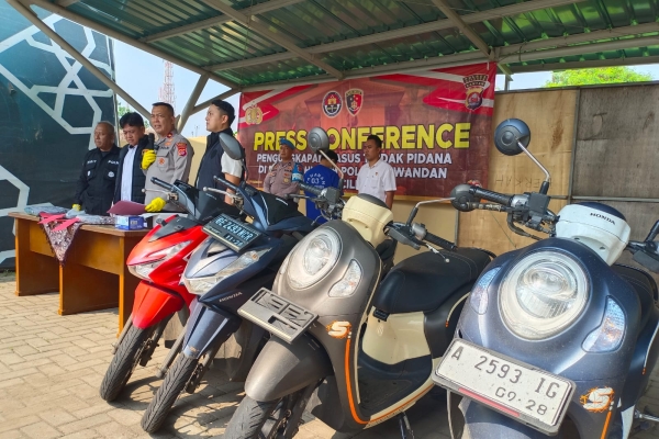 Polsek Ciwandan Cilegon Berhasil Tangkap Pelaku Spesialis Curanmor Jaringan Lampung Timur