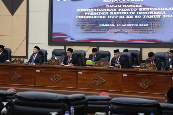 DPRD Kota Cilegon Gelar Paripurna Istimewa Dengarkan Pidato Kenegaraan Presiden Prabowo