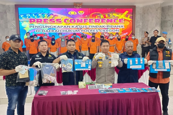 Ungkap 54 Kasus Penyalahgunaan Narkoba, Polres Cilegon Tangkap 63 Tersangka
