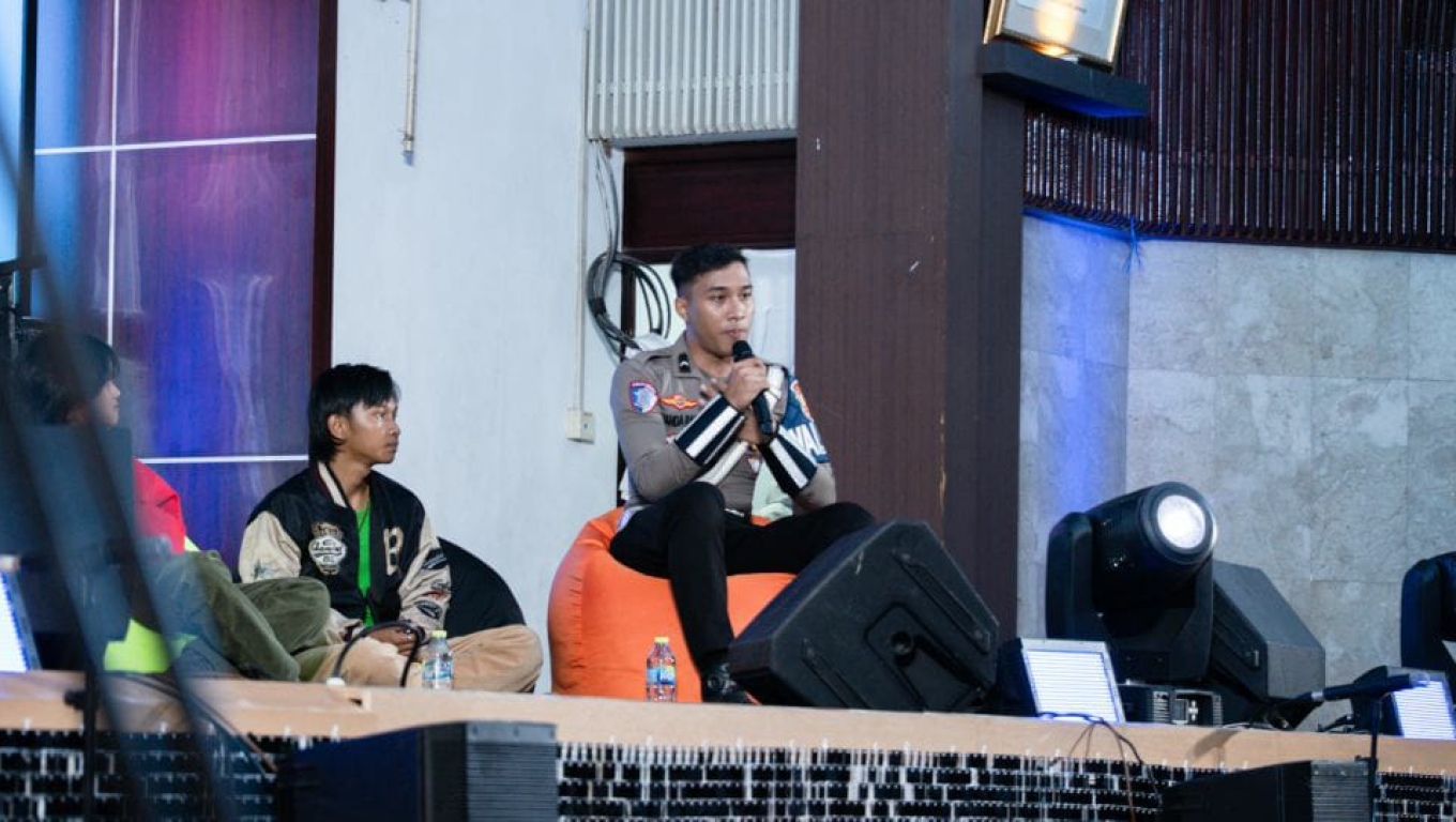 Bripda Ananda Rafi viral lewat konten edukasi tertib berlalu lintas, kini masuk jajaran artis Jwara Creative. (Dok. Istimewa)