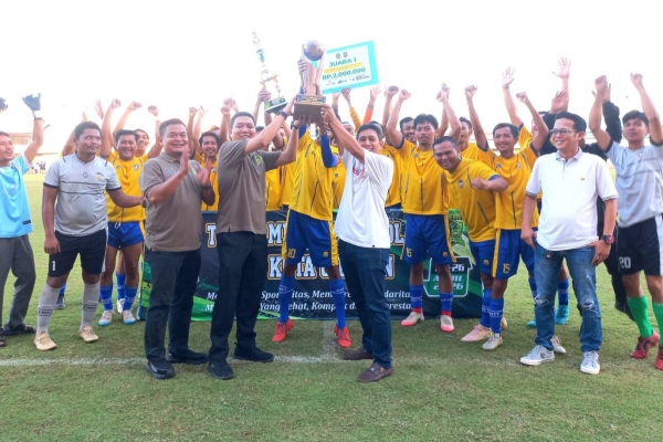 Bekuk DKCS FC 2-0, Tim Setwan Juara 1 Turnamen Sepak Bola Antar OPD Pemkot Cilegon 2026