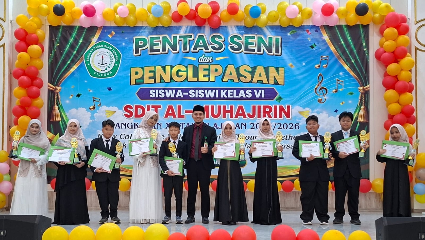 10 besar siswa - siswa kelas VI SDIT Al - Muhajirin Kota Cilegon.( Foto: Babe Banten)