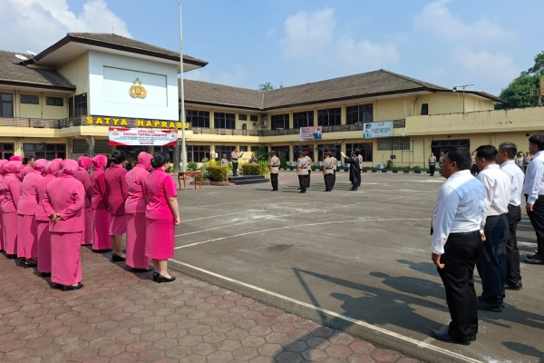 AKBP Martua Silitonga Pimpin Sertijab Kapolsek dan PJU Polres Cilegon, Ini Daftarnya