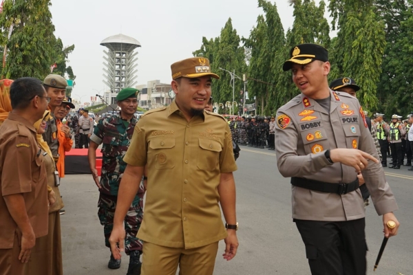 Antisipasi Potensi Kebakaran dan Dampak El Nino, Pemkot dan Polres Cilegon Gelar Apel Kesiapsiagaan