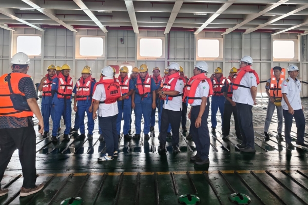 KSOP Banten Gelar Latihan Keadaan Darurat di Kapal Penyeberangan Lintas Merak - Bakauheni