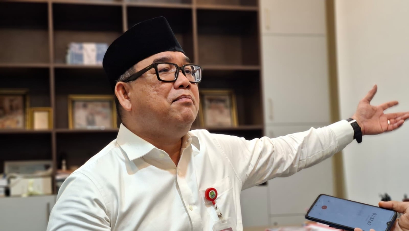 Ketua Komite Manajemen Talenta (MT) Pemilihan Sekda Definitif Kota Cilegon,  Syafrudin.(Foto: Babe Banten)
