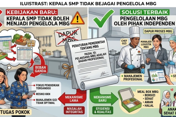 Dindikbud Cilegon Masih Bungkam Soal Kepala SMPN 8 yang Jadi Pengelola Dapur MBG