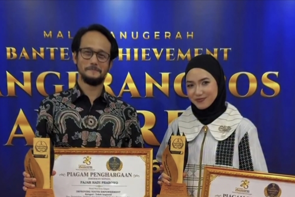 Dukung Pengembangan UMKM hingga Pembinaan Pemuda di Cilegon, Fajar dan Raras Raih Penghargaan
